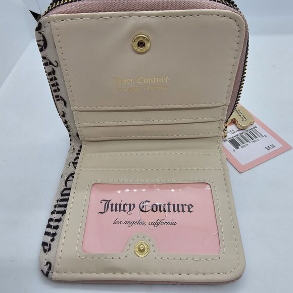 NWT Juicy Couture Dusty Blush Not Your Babe Small Wallet Zipper Charms B… - Picture 7 of 11